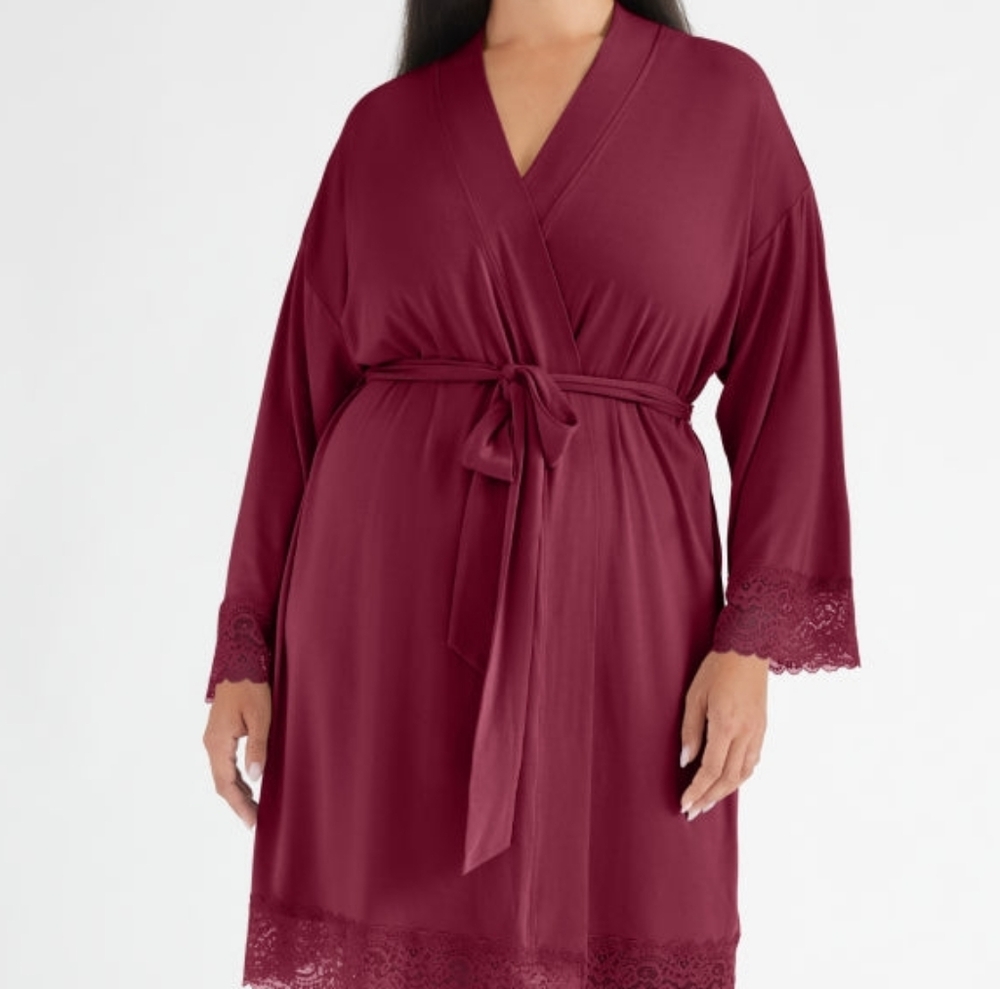 Knix Lace Trim Robe Red Size XXXL / XXXXL